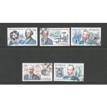 Sweden 1976 Swedish Technological Pioneers Used Set SG 898 / 902