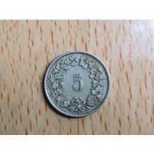 Switzerland 1922 5 Rappen Coin