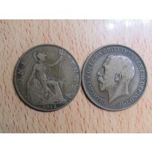GB 1915 George V Penny Coin