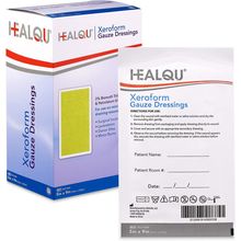 HEALQU Medical Xeroform Petrolatum Dressing 5X9-50 Count - Non-Adherent Gauze Pa
