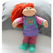 Vintage 1990 Toothy Smile Cabbage Patch Kids Red Hair with Green Eyes Freckles