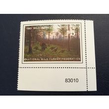 ICOLLECTZONE 1983 Wild Turkey Federation Plate # Single Stamp VF NH