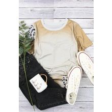 Khaki Bleached Leopard Print Crew Neck T Shirt