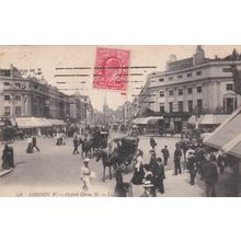 EC914 LONDON - OXFORD CIRCUS N . LL PRINTED POSTCARD