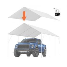 10 x 20 ft Carport Replacement Canopy Cover, Garage Top Tent Shelter Tarp He...