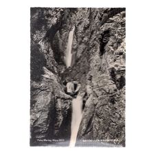 GARGELLAN WATERFALL unused postcard vintage black and white =