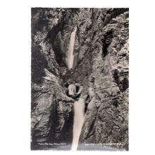 GARGELLAN WATERFALL unused postcard vintage black and white