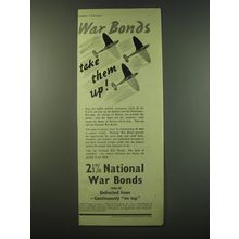 1940 National Savings Committee Ad - War Bonds take them up!