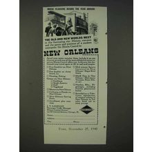 1940 New Orleans Tourism Ad - Pleasure Reigns