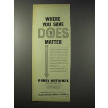 1958 Abbey National Building Society Ad - Does Matter