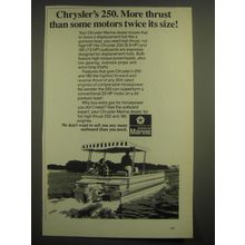 1981 Chrysler Marine 250 Outboard Motor Ad - Chrysler's 250. More thrust