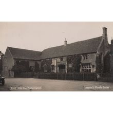 Fotheringhay Old Inn Pub Antique Real Photo Northampton Postcard