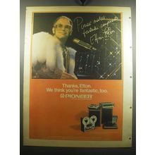1975 Pioneer Electronics Ad - Pioneer makes fantastic Components Elton John