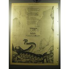 1975 Yes Relayer Album Ad - Snakes are coiled upon the granite