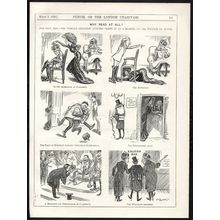 WHY READ AT ALL? 2 1910 Sherlock Holmes - Arthur Conan Doyle PUNCH CARTOON PAGE