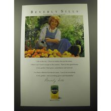 1992 Miracle-Gro Plant Food Ad - Beverly Sills Gardener, Opera Legend