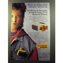 1992 Eveready Rechargeable Batteries Ad - We can't tell you