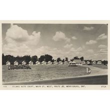Bilmac Auto Court Ontario Morrisburg Old Real Photo Canada Postcard