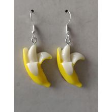 Novelty Banana earrings, Kitsch, Kawaii, Festival, Fruit, Food