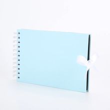 Woodside Home Living Ribbon Tie Scrap Book Style Photo Album 21.5cm x 15cm -Blue