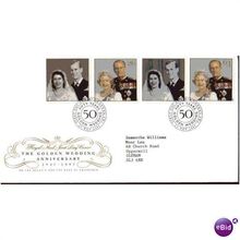 1997 'GOLDEN WEDDING' F.D.C (LONDON SW1 F.D.I CANCELLED) (EBID536)