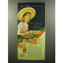 1950 Van Camp's Chili, Beans, Tamales Ad