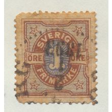 Sweden Stamp Scott #52, Used