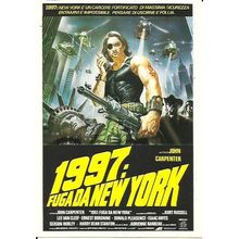 Cinema ESCAPE FROM NEW YORK Kurt Russell Poster Art Postcard (XX 900/60)