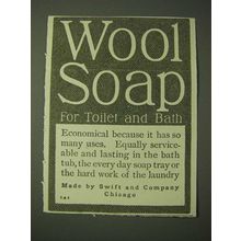 1900 Swift and Company Wool Soap Ad