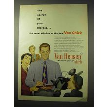 1950 Van Huesen Van Chick Shirt Ad - Secret Success