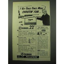 1956 Crosman Pellguns Ad - I Get More Shootin' Fun