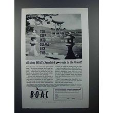 1960 BOAC Airways Ad - You Step Into Scenes Like This