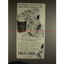 1959 Voigtlander Vitomatic Camera Ad - No Arithmetic!!