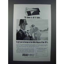 1960 BOAC Airways Ad - Europe in the Rolls-Royce 707