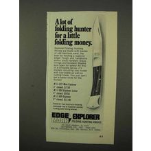 1976 Edge Mark Explorer Folding Hunting Knives Ad