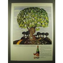 1976 Hirondelle Wine Ad - art by Alan Cracknell