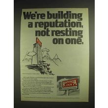 1978 Ramada Inn Motel Ad - We're Building a Reputation