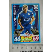 2017/18 Match Attax 158 Marc Albrighton, Leicester City