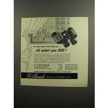 1952 Wollensak Binoculars Ad - It's not what you look at.. it's what you see