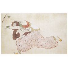 An Almee in Scheherazade Russian Bolshoi Ballet Dress Fashion Painting Postcard