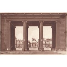 Amalienborg Slot Kolonnaden Kobenhavn Horse Statue Denmark Postcard