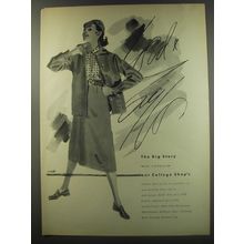 1956 Lord & Taylor Fashion Ad - The Big Story on campus our College Shop's