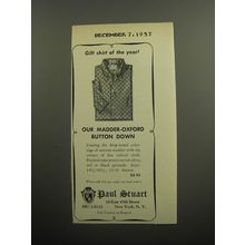 1957 Paul Stuart Shirts Ad - Gift shirt of the year!