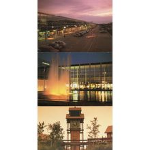 Central Milton Keynes At Dusk & Night 3x Postcard s