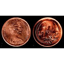 Australia One Cent 1966 Used Coin Possum Queen Elizabeth II 1c QE II mm