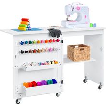 Best Choice Products Folding Sewing Table Multipurpose Craft Station & Side Desk