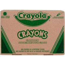 Crayola Bulk Crayon Classpack - 800Ct (16 Colors), Back to School Supplies, Kids
