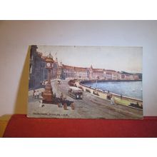 PROMENADE, DOUGLAS, Isle of Man unused antique postcard by Bernard P Hall =