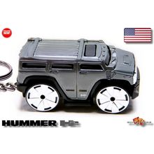 HTF KEYCHAIN SILVER GREY HUMMER H2 CARICATURE CUSTOM Ltd Ed.