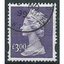 1999 Y1802 £3 Dull Violet High Value Machin Fine Used .